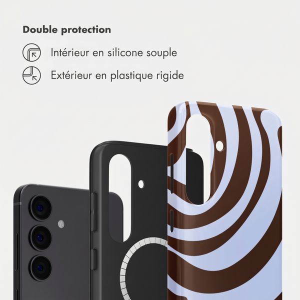Selencia Coque arrière Vivid avec MagSafe Samsung Galaxy S24 - Dream Swirl Chocolate