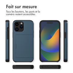 imoshion Coque arrière avec porte-cartes Apple iPhone 14 Pro - Bleu foncé