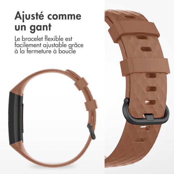 imoshion Bracelet silicone Fitbit Charge 3 / 4 - Marron