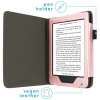 imoshion Étui de liseuse portefeuille en cuir végan Kobo Nia - Rose