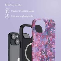 Selencia Coque arrière Vivid avec MagSafe Apple iPhone 14 - Fresh Paint Flower Orange