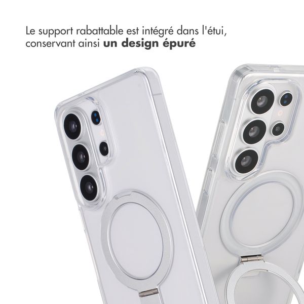 Accezz Coque Ring Stand avec MagSafe Samsung Galaxy S26 Ultra - Transparent