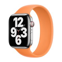 Apple Bracelet Boucle unique en Silicone Apple Watch | 44/45/46/49 mm - Taille 6 - Marigold