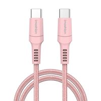 imoshion Braided USB-C vers câble USB-C - 2 mètre - Rose