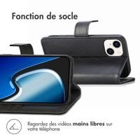 imoshion Étui de téléphone portefeuille Luxe iPhone 15 Plus - Noir