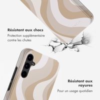 Selencia Coque arrière Vivid Tough Samsung Galaxy A34 - Desert Waves Beige