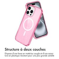 imoshion Coque Pailletée avec MagSafe Apple iPhone 16 Pro Max - Paillettes Rose