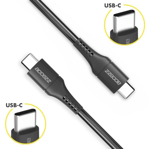 Accezz Câble USB-C vers USB-C - 2 mètres - Noir