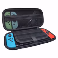 imoshion Etui Nintendo Switch avec poche zippée - Etui Nintendo Switch (OLED) avec poignée - Noir