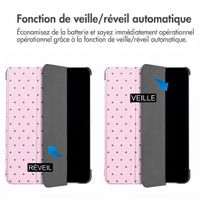 imoshion Coque tablette Design Trifold Samsung Galaxy Tab S9 11.0 pouces / S10 Lite / S10 FE / S9 FE 10.9 pouces - Happy Dots