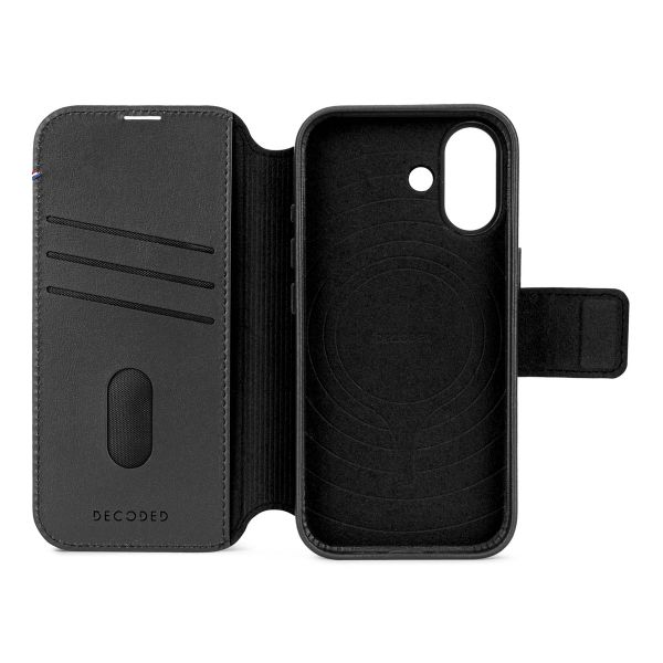 Decoded Portefeuille détachable 2 en 1 en cuir MagSafe Apple iPhone 17 - Noir