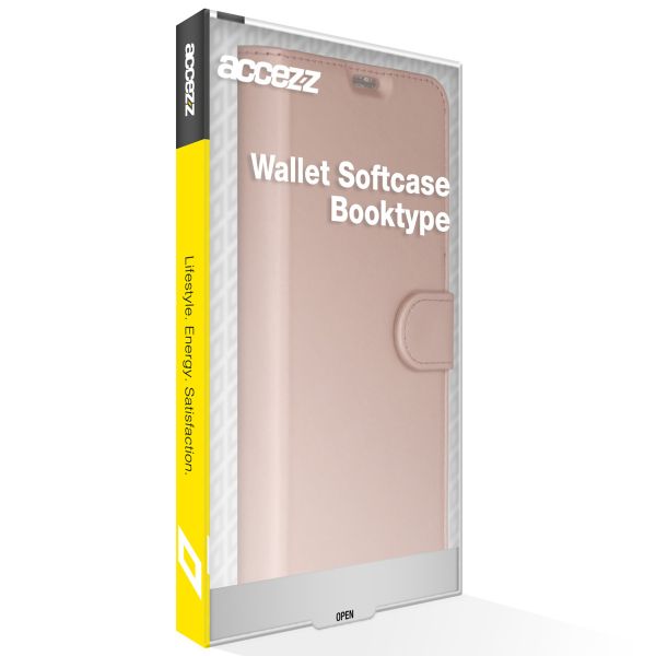 Accezz Étui de télephone Wallet Apple iPhone 14 Pro Max - Rose Doré