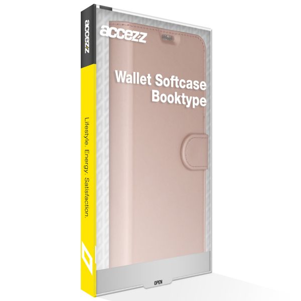 Accezz Étui de téléphone portefeuille Wallet iPhone 13 Pro - Rose Champagne