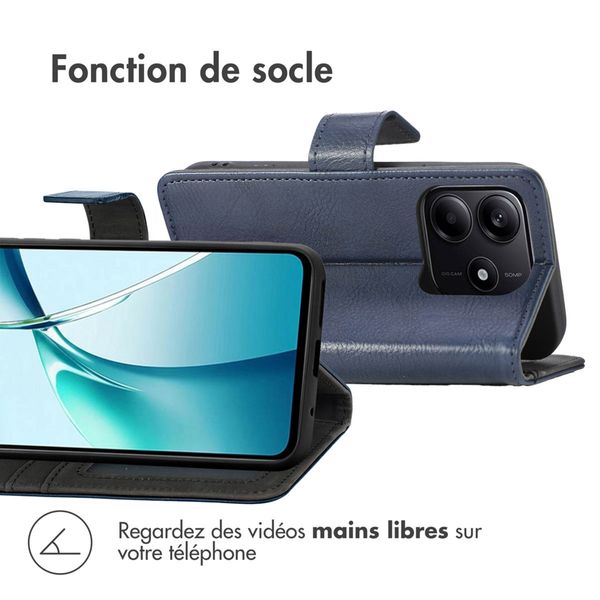 imoshion Étui de télephone portefeuille de luxe Xiaomi Redmi Note 14 (5G) - Bleu foncé