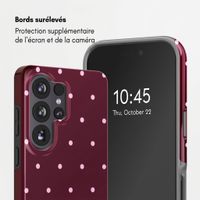 Selencia Coque arrière Vivid avec MagSafe Samsung Galaxy S26 Ultra - Happy Dots Burgundy