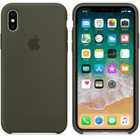 Apple Coque en silicone Apple iPhone X - Dark Olive