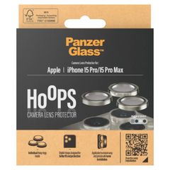 PanzerGlass Protection Caméra Hoops Optic Rings Apple iPhone 15 Pro / 15 Pro Max - Natural Metal