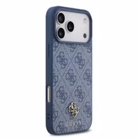 Guess Coque 4G Metal Logo MagSafe Apple iPhone 17 Pro - Bleu