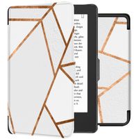 imoshion Étui de liseuse portefeuille design Slim Hard Tolino Shine 4 - White Graphic