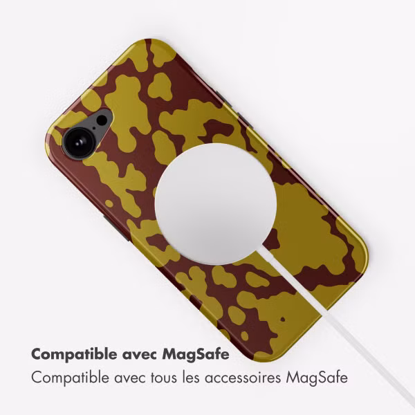 Selencia Coque arrière Vivid avec MagSafe Apple iPhone 16e - Moo'd Olive Dust