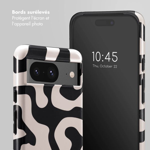 Selencia Coque arrière Vivid Tough Google Pixel 8 - Art Wave Black