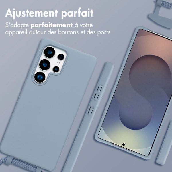 imoshion Coque arrière Color avec cordon amovible et MagSafe Samsung Galaxy S25 Ultra - Ash Blue