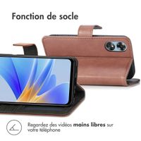 imoshion Étui de téléphone portefeuille Luxe Oppo A17 - Brun