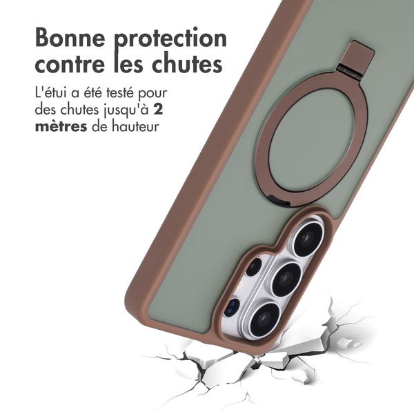 Accezz Coque Ring Stand avec MagSafe Samsung Galaxy S26 Ultra - Marron