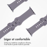 imoshion Bracelet en silicone⁺ Apple Watch Series 1 t/m 9 / SE (38/40/41 mm) | Series 10 / 11 (42 mm) - Taille S/M - Lavender