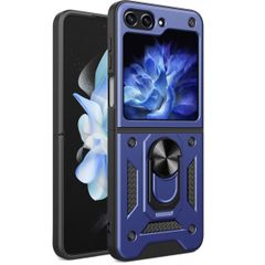 imoshion Coque Arrière Rugged avec anneau Samsung Galaxy Z Flip 5 - Bleu foncé