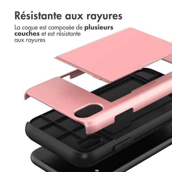 imoshion Coque arrière avec porte-cartes Apple iPhone Xr - Rose Doré