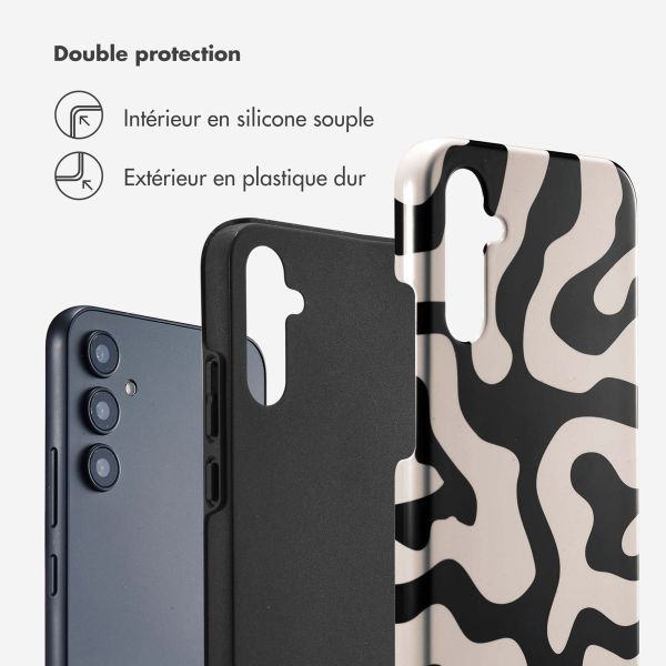 Selencia Coque arrière Vivid Samsung Galaxy A34 (5G) - Art Wave Black