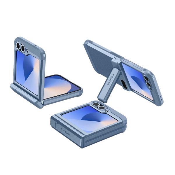 Spigen Coque Tough Armor Pro Samsung Galaxy Z Flip 6 / Flip 7 FE - Sierra Blue