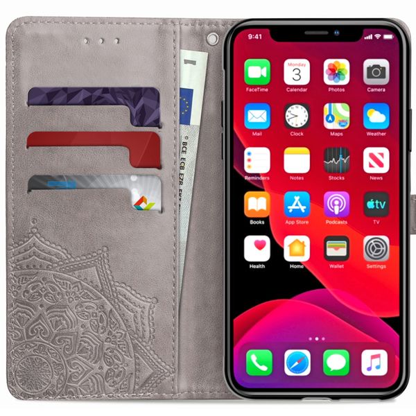 Etui de téléphone portefeuille iPhone 11 Pro - Gris