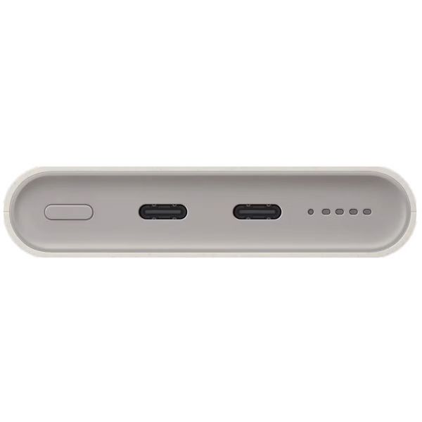 Samsung Ensemble Batterie Externe Officiel | Samsung Galaxy Batterie Externe 10.000 mAh - 2x USB-C - Beige + Adaptateur USB-C Samsung 25 Watts - Blanc