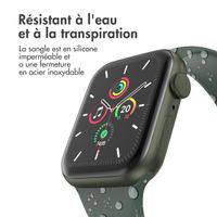 imoshion Bracelet en silicone⁺ Apple Watch Series 1 t/m 9 / SE (38/40/41 mm) | Series 10 / 11 (42 mm) - Taille S/M - Olive