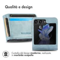 imoshion Étui de télephone portefeuille Luxe Samsung Galaxy Z Flip 5 - Bleu clair