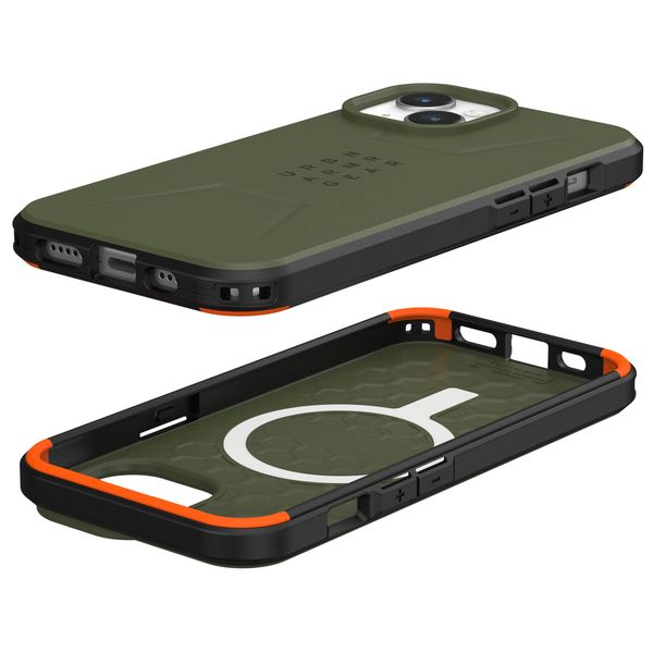 UAG Coque Civilian MagSafe iPhone 15 - Olive Drab