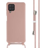 imoshion Coque en silicone avec cordon Samsung Galaxy A12 - Sand Pink