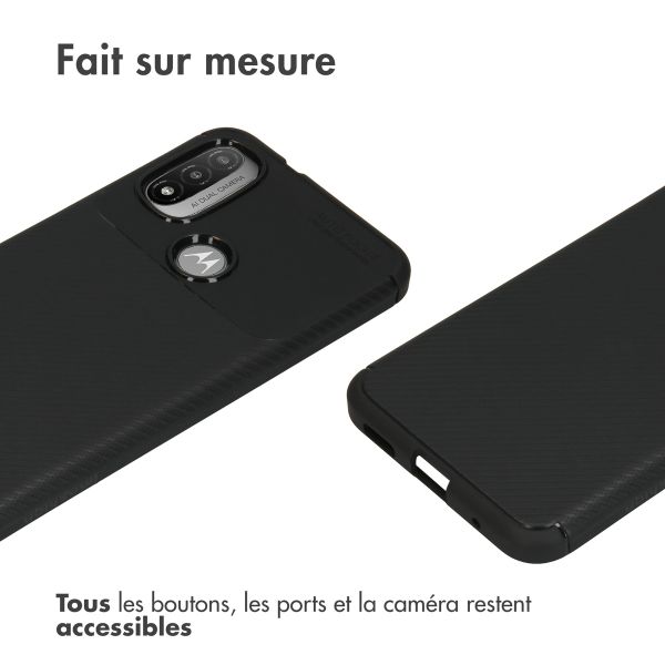 imoshion Coque silicone Carbon Motorola E20 / E30 / E40 - Noir