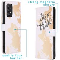 imoshion Coque silicone design Galaxy A72 - Let's Go Travel White