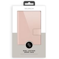 Selencia Étui portefeuille en cuir véritable Samsung Galaxy A42 - Dusty Pink