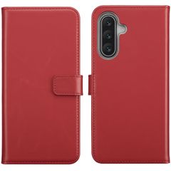 Selencia Étui portefeuille en cuir véritable Samsung Galaxy A17 - Rouge