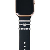 iDeal of Sweden Charms pour bracelets de smartwatch – lot de 3 – Silver Sparkle