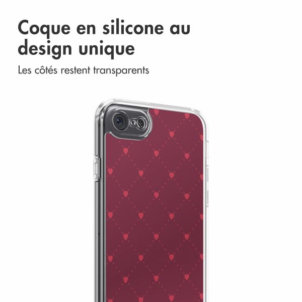 imoshion Coque Design Apple iPhone SE (2022 / 2020) / 8 / 7 - Crush Check Coral Dust
