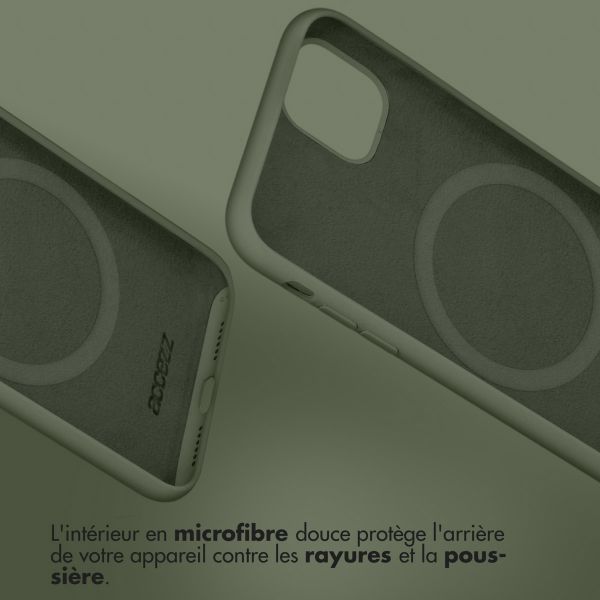 Accezz Coque Liquid Silicone avec MagSafe Apple iPhone 14 Pro - Cooper Green