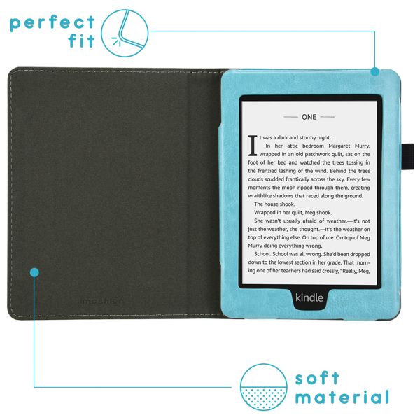 imoshion Étui de liseuse en cuir végan Kindle Paperwhite 4 - Bleu