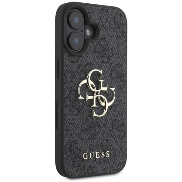 Guess Coque 4G Metal Logo Backcover Apple iPhone 16 - Noir