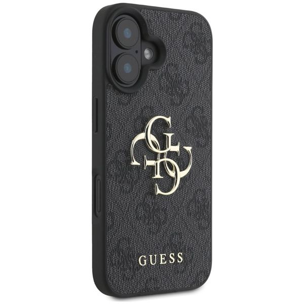 Guess Coque 4G Metal Logo iPhone 16 - Noir