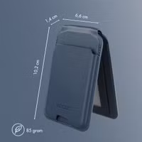 Accezz Portefeuille en cuir magnétique avec support - Compatible avec Apple Find My - Nightfall Blue